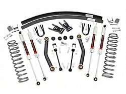 Rough Country Suspension 4.50-Inch Suspension Lift Kit with Add-A-Leafs and M1 Monotube Shocks (84-01 Jeep Cherokee XJ w/o AX5 Transmission)