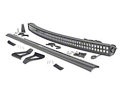 Rough Country Suspension 50-Inch Black Series Dual Row Straight LED Light Bar with Upper Windshield Mounting Brackets (84-01 Jeep Cherokee XJ)