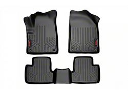 Rough Country Heavy Duty Front and Rear Floor Mats; Black (14-23 Jeep Cherokee KL)