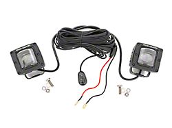 Rough Country Offroad 2-Inch Black Series LED Cube Lights; SAE Fog; Yellow (Universal; Some Adaptation May Be Required)