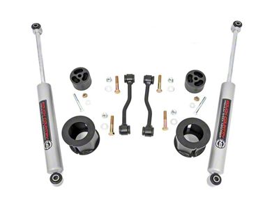Rough Country 2.50-Inch Front Leveling Kit with Premium N3 Shocks (20-25 Jeep Gladiator JT, Excluding Mojave)