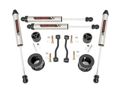 Rough Country 2.50-Inch Front Leveling Kit with V2 Monotube Shocks (20-25 Jeep Gladiator JT, Excluding Mojave)