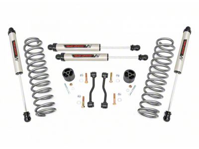 Rough Country 2.50-Inch Coil Spring Leveling Kit with V2 Monotube Shocks (20-25 3.6L Jeep Gladiator JT)