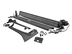 Rough Country 50-Inch Black Series Dual Row Straight LED Light Bar with Upper Windshield Mounting Brackets (20-24 Jeep Gladiator JT, Excluding Mojave)