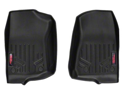 Rough Country Heavy Duty Front Floor Mats; Black (20-25 Jeep Gladiator JT)