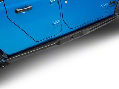 Rough Country Heavy Duty Rock Sliders; Flat Black (20-25 Jeep Gladiator JT)