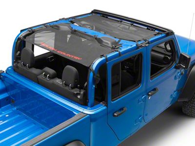 Rough Country Mesh Bikini Top Plus; Black (20-25 Jeep Gladiator JT)