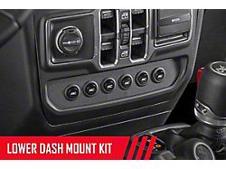 Rough Country MLC-6 Multiple Light Controller Lower Dash Mount Kit (20-24 3.6L Jeep Gladiator JT, Excluding Rubicon)