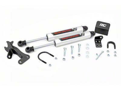 Rough Country Dual V2 Steering Stabilizer for 4-Inch Lift (99-04 Jeep Grand Cherokee WJ)