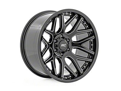 Rough Country 95 Series Gloss Black Machined Wheel; 20x10; -19mm Offset (99-04 Jeep Grand Cherokee WJ)