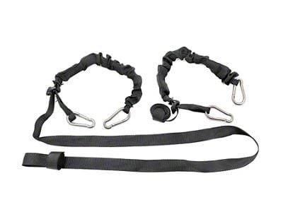 Rough Country Suspension 1-Inch x 6-Foot Elastic Straps with Carabiner Ends
