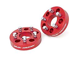 Rough Country Suspension 1.50-Inch Wheel Adapters; Converts 5x5 to 5x4.5 Bolt Pattern; Anodized Red (07-18 Jeep Wrangler JK)