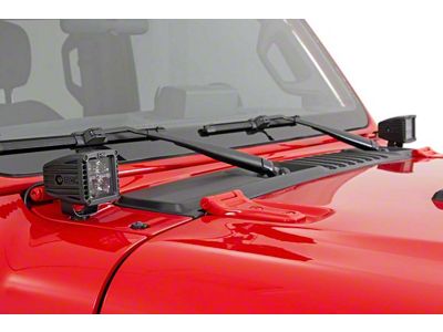 Rough Country 2-inch Black Series LED Cube Easy-Mount Kit (18-25 Jeep Wrangler JL, Excluding Rubicon 392)