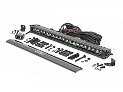 Rough Country Offroad 20-Inch Black Series Single Row White DRL LED Light Bar; Spot Beam (Universal; Some Adaptation May Be Required)