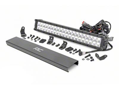 Rough Country Suspension 20-Inch Chrome Series Dual Row White DRL LED Light Bar; Flood/Spot Combo Beam (Universal; Some Adaptation May Be Required)