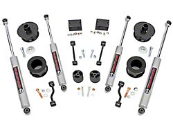 Rough Country 2.50-Inch Spacer Suspension Lift Kit with Premium N3 Shocks (18-23 Jeep Wrangler JL, Excluding Rubicon 392)