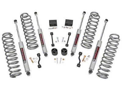 Rough Country 2.50-Inch Spring Suspension Lift Kit with Premium N3 Shocks (18-23 2.0L or 3.6L Jeep Wrangler JL 4-Door, Excluding 4xe & Rubicon)