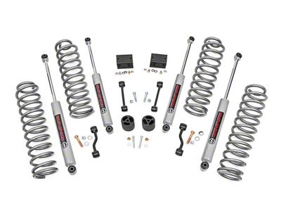 Rough Country 2.50-Inch Suspension Lift Kit with Premium N3 Shocks (24-25 2.0L or 3.6L Jeep Wrangler JL 2-Door, Excluding Rubicon)