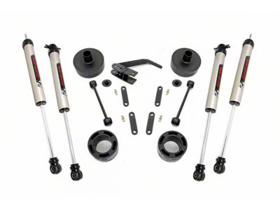 Rough Country 2.50-Inch Suspension Lift Kit with V2 Monotube Shocks (07-18 Jeep Wrangler JK)