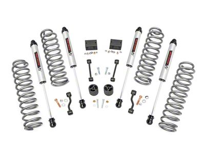 Rough Country Suspension 2.50-Inch Suspension Lift Kit with V2 Monotube Shocks (24-25 2.0L or 3.6L Jeep Wrangler JL 2-Door, Excluding Rubicon)