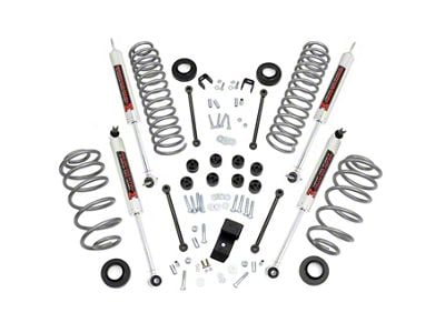Rough Country 3.25-Inch Suspension Lift Kit with M1 Monotube Shocks (03-06 4.0L Jeep Wrangler TJ)