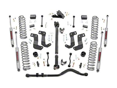 Rough Country Suspension 3.50-Inch Control Arm Drop Suspension Lift Kit with Premium N3 Shocks; Stage 2 (18-23 Jeep Wrangler JL 2-Door Rubicon)