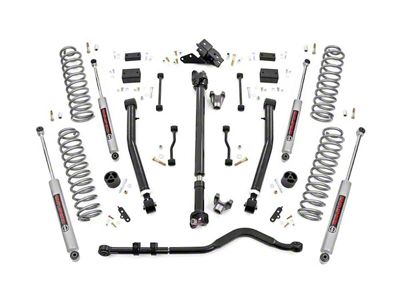 Rough Country Suspension 3.50-Inch Suspension Lift Kit with Adjustable Lower Control Arms and Premium N3 Shocks (24-25 Jeep Wrangler JL 2-Door, Excluding Rubicon)