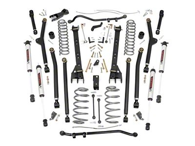 Rough Country 4-Inch Long Arm Suspension Lift Kit with V2 Monotube Shocks (97-06 Jeep Wrangler TJ, Excluding Unlimited)