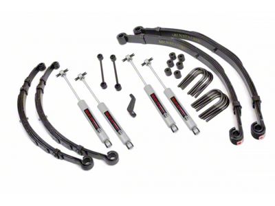 Rough Country 4-Inch Suspension Lift Kit with Premium N3 Shocks (82-86 Jeep CJ7)
