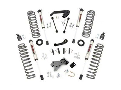 Rough Country 4-Inch Suspension Lift Kit with V2 Monotube Shocks (07-18 Jeep Wrangler JK 2-Door)