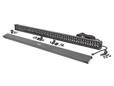 Rough Country Suspension 50-Inch Black Series White DRL Dual Row Straight LED Light Bar; Flood/Spot Combo Beam (Universal; Some Adaptation May Be Required)