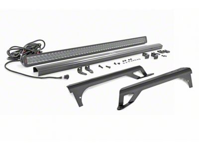 Rough Country Suspension 50-Inch Spectrum Series Dual Row Straight LED Light Bar with Upper Windshield Mounting Brackets (97-06 Jeep Wrangler TJ)