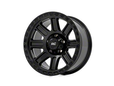 Rough Country 84 Series Gloss Black Wheel; 17x8.5; 0mm Offset (18-25 Jeep Wrangler JL)