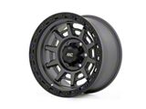 Rough Country 85 Series Simulated Beadlock Gunmetal Gray Wheel; 17x9; 0mm Offset (76-86 Jeep CJ7)