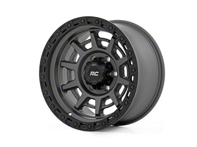 Rough Country 85 Series Simulated Beadlock Gunmetal Gray Wheel; 17x9; 0mm Offset (76-86 Jeep CJ7)