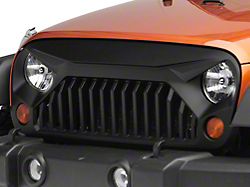 Rough Country Suspension Angry Eyes Replacement Grille; Matte Black (07-18 Jeep Wrangler JK)
