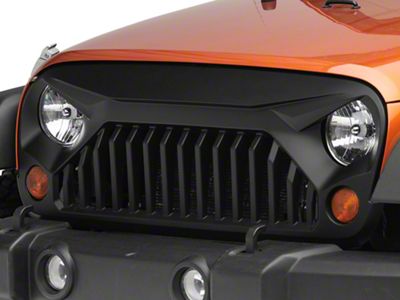 Rough Country Angry Eyes Replacement Grille; Matte Black (07-18 Jeep Wrangler JK)