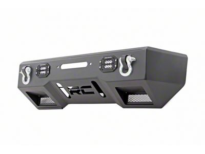 Rough Country Black Series LED Stubby Winch Front Bumper (18-25 Jeep Wrangler JL)