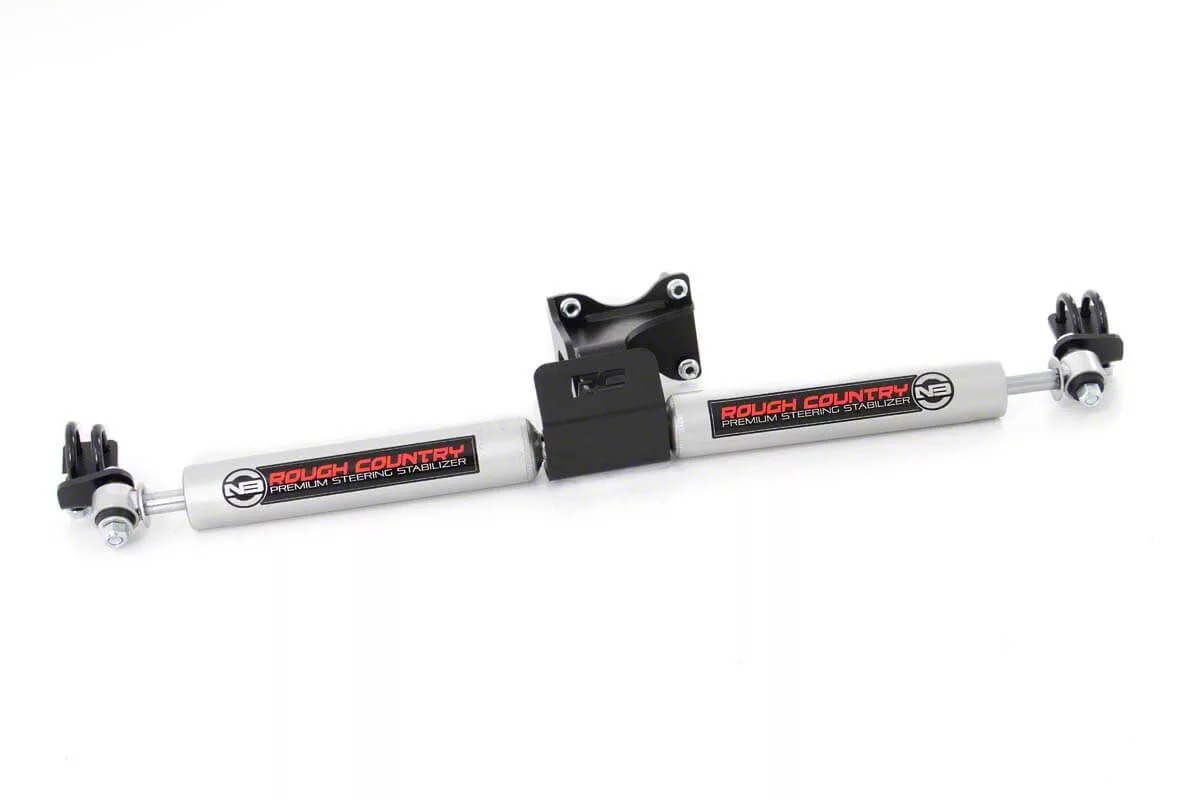 Rough Country Jeep Wrangler Dual Steering Stabilizer fo 2+ in. Lift