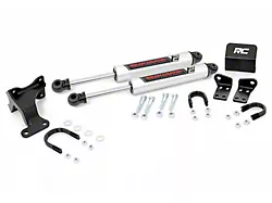 Rough Country Suspension Dual V2 Steering Stabilizer for 2+ Inch Lift (07-18 Jeep Wrangler JK)