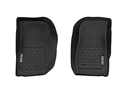 Rough Country Flex-Fit Front Floor Mats; Black (14-18 Jeep Wrangler JK 4-Door w/ Automatic Transmission)