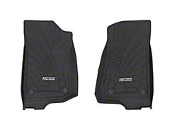 Rough Country Flex-Fit Front and Rear Floor Mats; Black (18-25 Jeep Wrangler JL 2-Door)