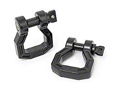 Rough Country Forged D-Ring Shackle Set; Black 