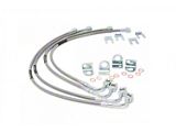 Rough Country Suspension Front and Rear Stainless Steel Brake Lines for 4 to 6-Inch Lift (07-18 Jeep Wrangler JK)