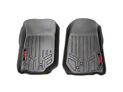Rough Country Heavy Duty Front Floor Mats; Black (97-06 Jeep Wrangler TJ)