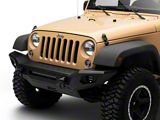 Rough Country Full-Width Front Bumper; Satin Black (07-18 Jeep Wrangler JK)