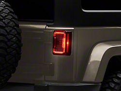 Rough Country Offroad LED Tail Lights; Black Housing; Clear Lens (07-18 Jeep Wrangler JK)