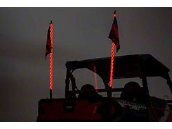 Rough Country Suspension Mulit-Color LED Light Whip Kit; 4-Foot (Universal; Some Adaptation May Be Required)