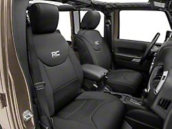 Rough Country Neoprene Front Seat Covers; Black (13-18 Jeep Wrangler JK 4-Door)