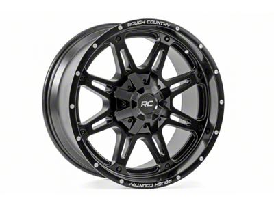 Rough Country 94 Series Matte Black Wheel; 20x10; -18mm Offset (87-95 Jeep Wrangler YJ)
